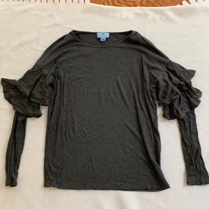 CeCe gray blouse